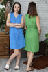 Image 13 of Wrap linen dress with an oversized fit and no sleeves Maya from Baltic Linen